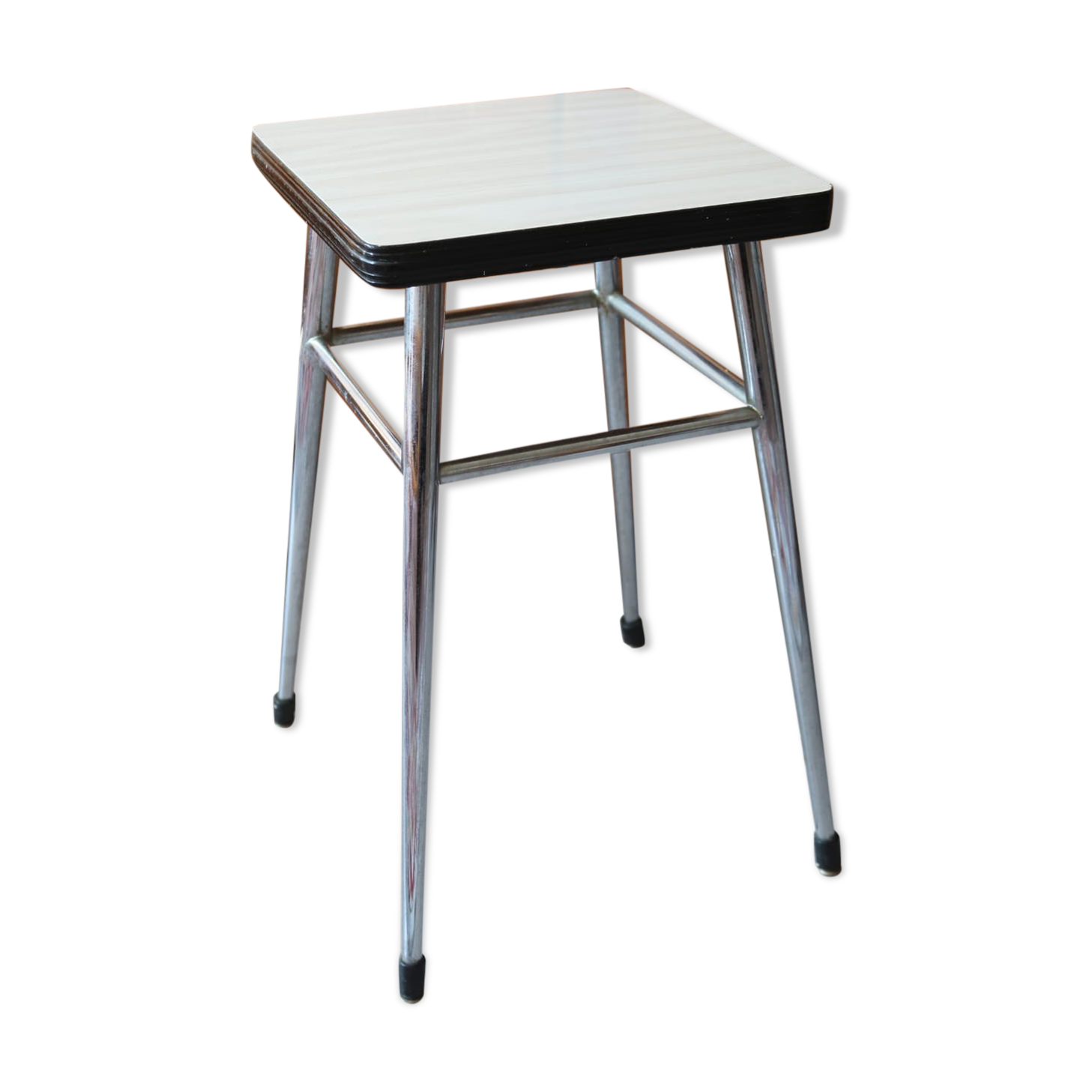 White formica stool