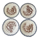Set of 4 flat plates in Terre de Fer, Rocaille model, 19th century