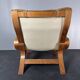 Swedish leather bentwood lounge chair by Jan Bengstsson, 1970s