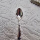 Silver-plated metal cutlery set of 12 teaspoons