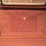 Thick leather suitcase