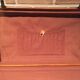 Thick leather suitcase