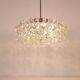 Grand lustre en laiton nickelé Bakalowits avec cristaux en diamant, Autriche, 1950