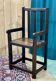 19th century Breton fireplace bench in oak, fir and chestnut