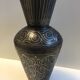 Antique Silver Damascus Steel Vase Indo-Persian Style Moroccan Work