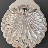 Large shell dish in silver metal Christofle Fleuron
