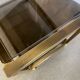 1970s gold metal and smoked glass dessert table