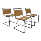 3 B33 Marcel Breuer chairs, 1980, leather