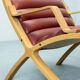 Padded Red Leather High Back AX Lounge Chairs by Hvidt and Molgaard Nielsen