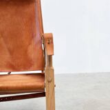 Cognac leather Safari chair