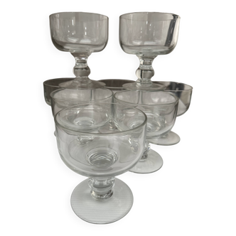 8 coupes à glaces en Cristal