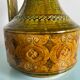Green and yellow ceramic carafe bitossi italy 1950