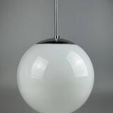 1960s and 1970s Globe Lamp, Hanging Lamp, Glass Ceiling Lamp, Space Age Des