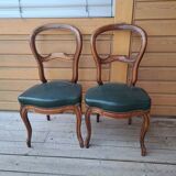 Pair of antique scroll chairs