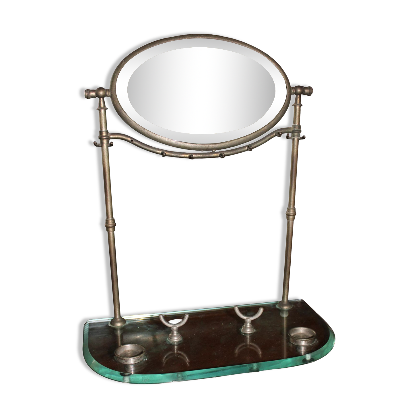 Mirror/psyche jewelry holder