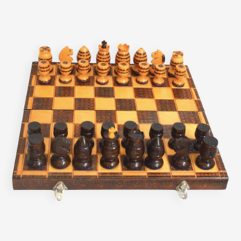 Large wooden chessboard