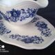 Set of a gravy boat and 2 Sarreguemines ceramic ravines, Derby model