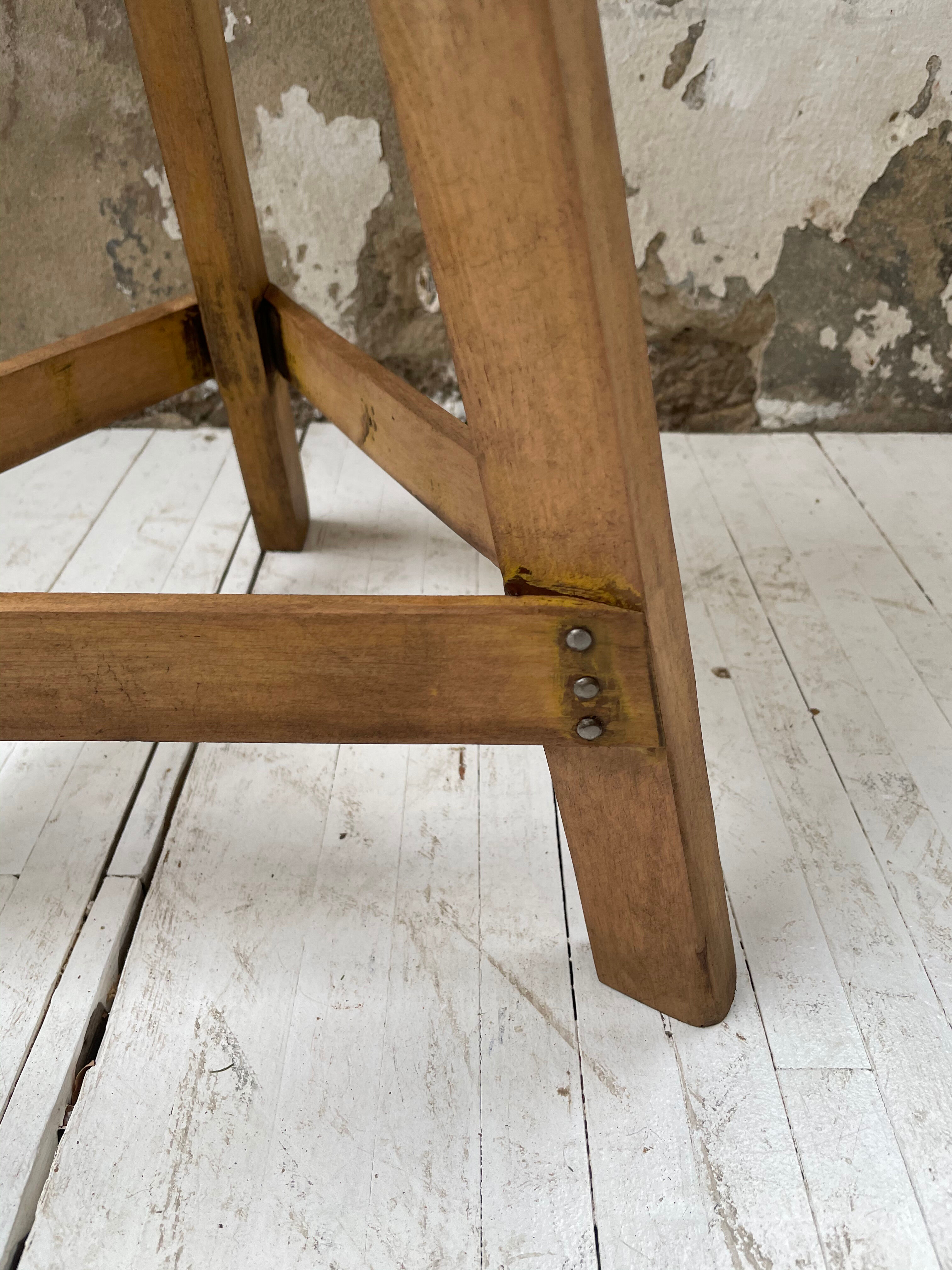 Oak tripod stool