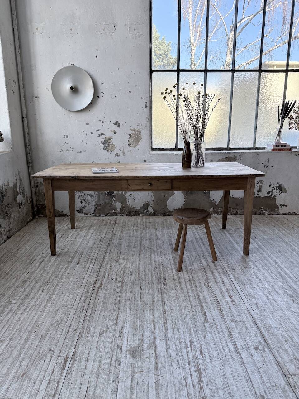 1950 pine farmhouse table 2m