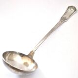 Empire ladle in silver metal SFAM - "Sans embarrass" model with winged shell laurel crown