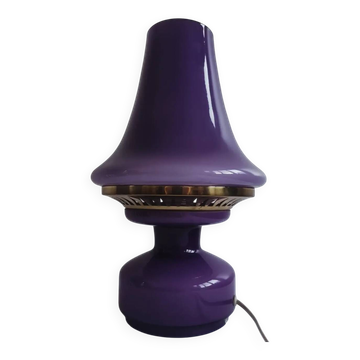 Mushroom Lamp Hans-Agne Jakobsson B124 Violet/Purple Glass Sweden 1960