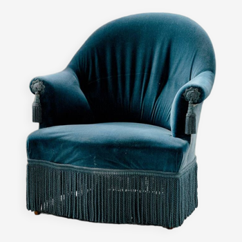 Toad armchair – Blue velvet