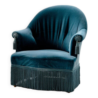 Toad armchair – Blue velvet