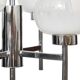 Vintage chandelier in chrome metal and glass