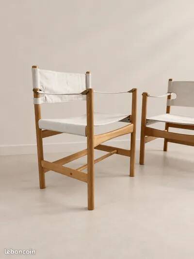 Chair and bench by Børge Mogensen for Fredericia