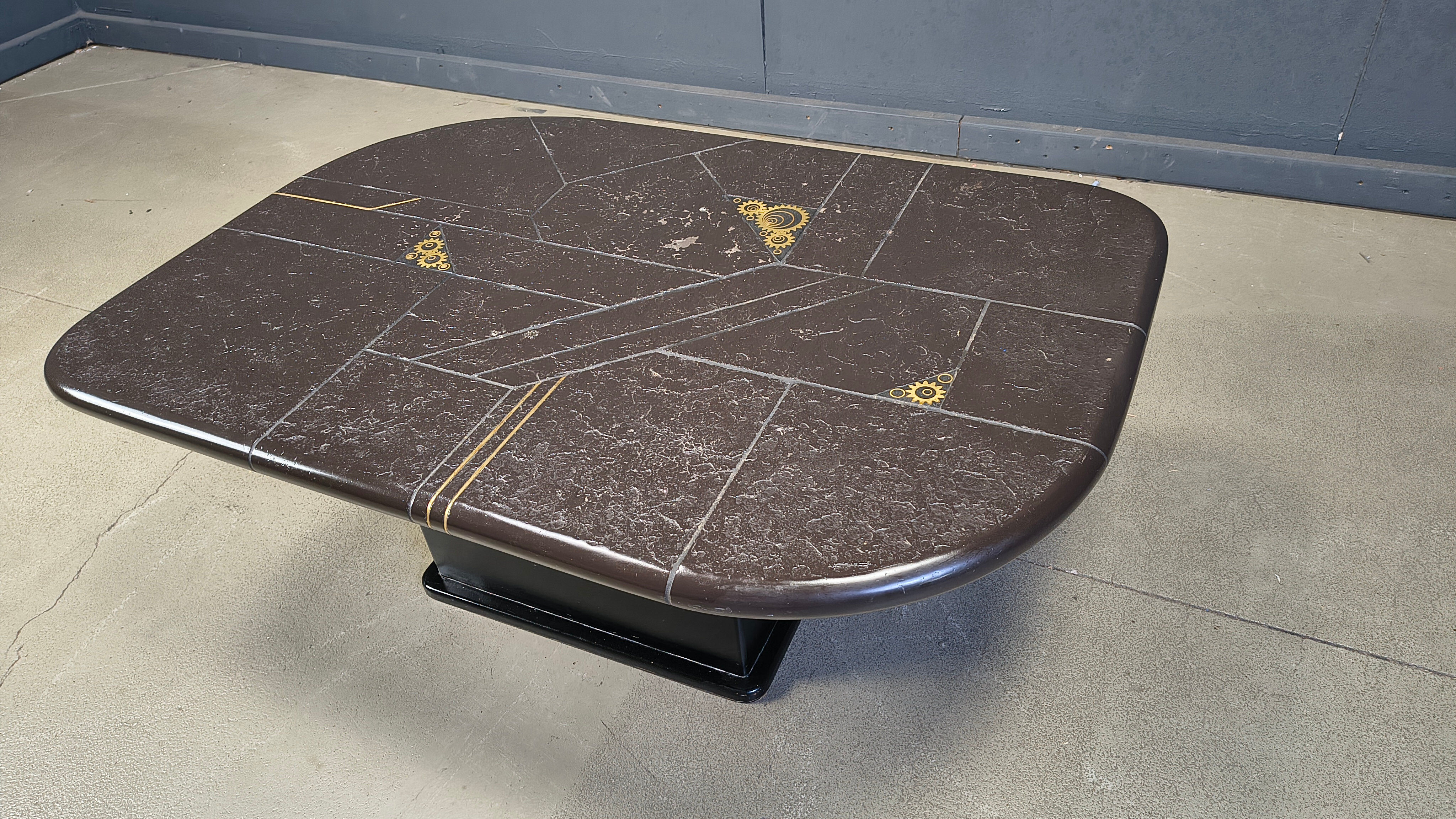 Paul Kingma attributed coffee table, 1980s
