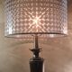Lamp 1970 sheathed in brown leather iron brush 48xh74