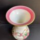 Vase Napoleon III in white opaline with floral decoration with gilding
