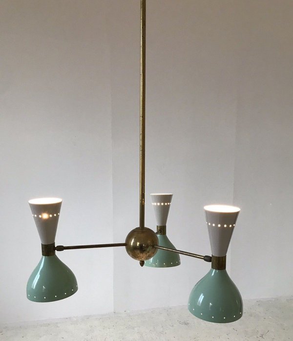 Lustre dans le style des créations italiennes des années 50