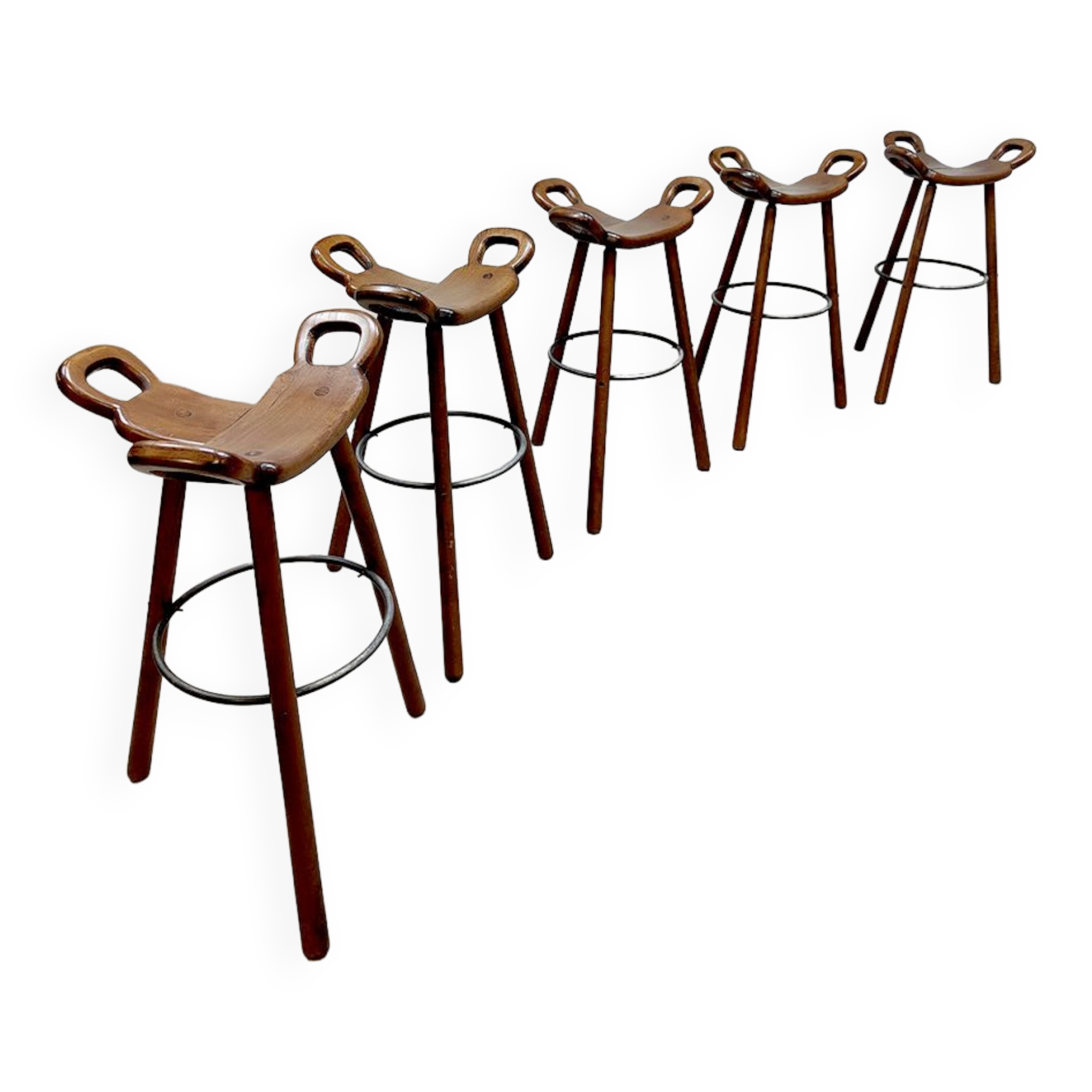 Midcentury brutalist Spanish barstool