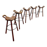 Midcentury brutalist Spanish barstool