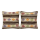 Set of 2 vintage kilim cushion covers 61x61 cm
