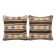 Set of 2 vintage kilim cushion covers 61x61 cm