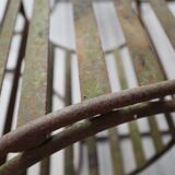 Set of three sculptural iron chairs