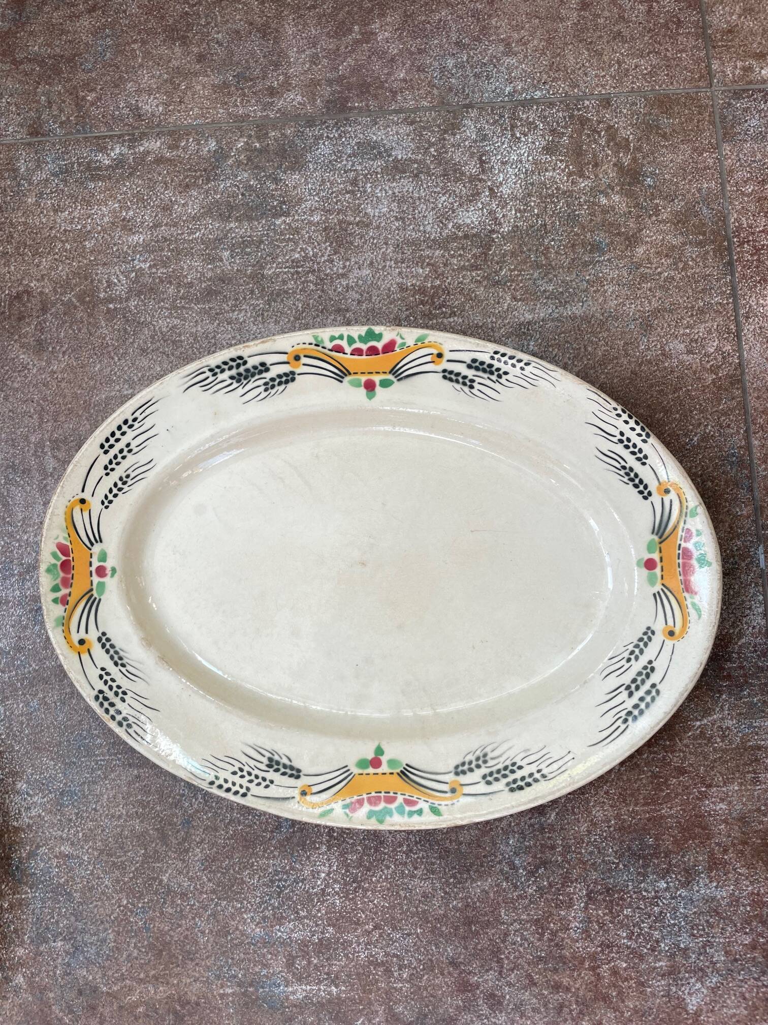 Plat ovale HB&CM modèle Cérès