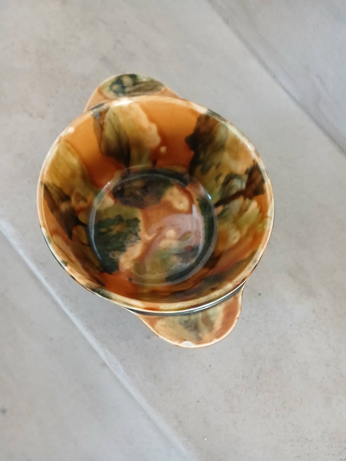 Old ear bowl Digoin and Sarreguemines