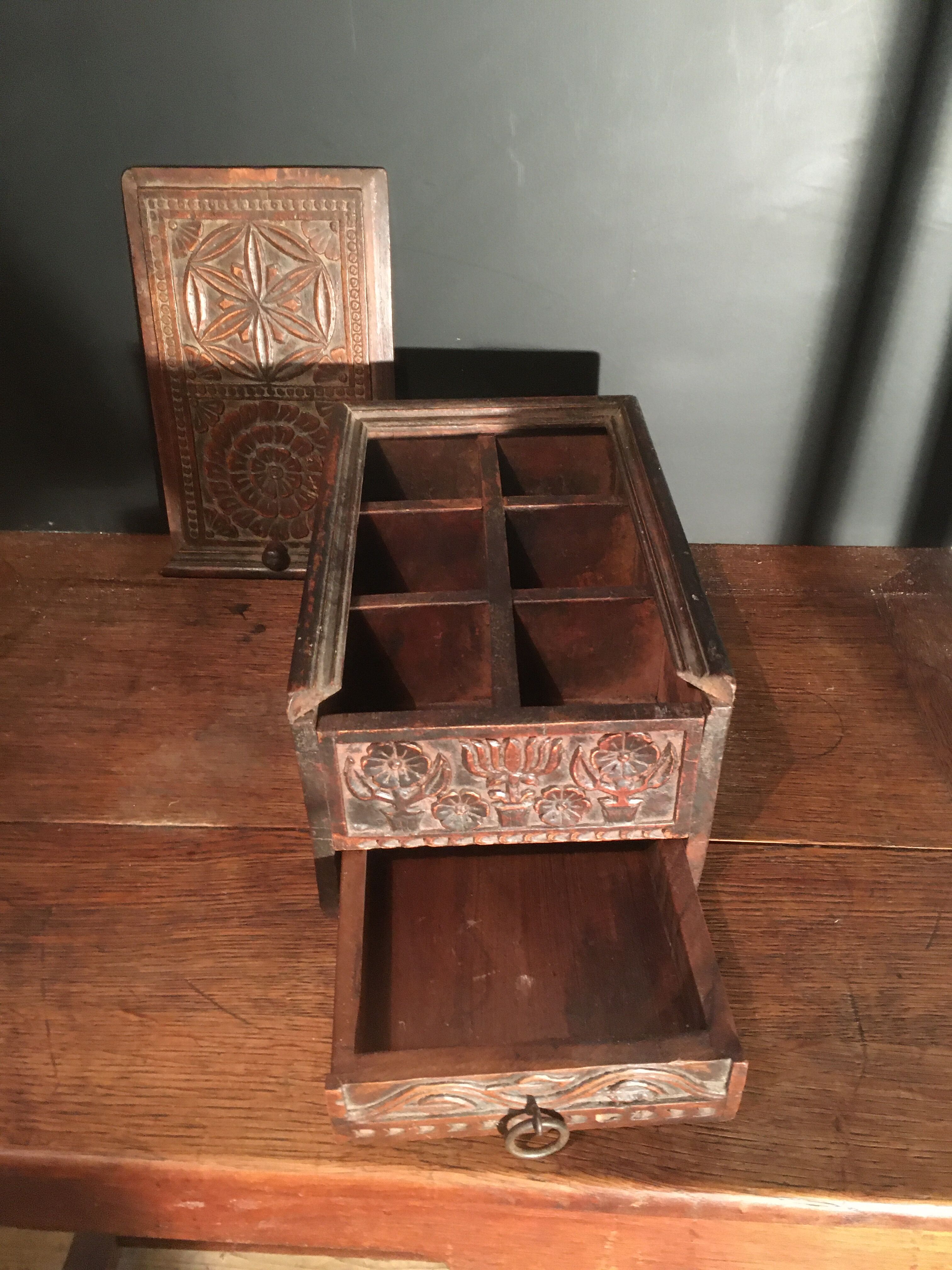 Indian teak spice box