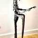Sculpture praying mantis metal sculptor Michel Pinel