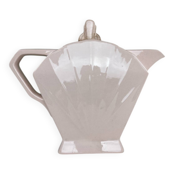 Théière art déco rose