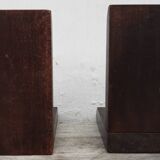 Pair of wooden bookends (art deco)