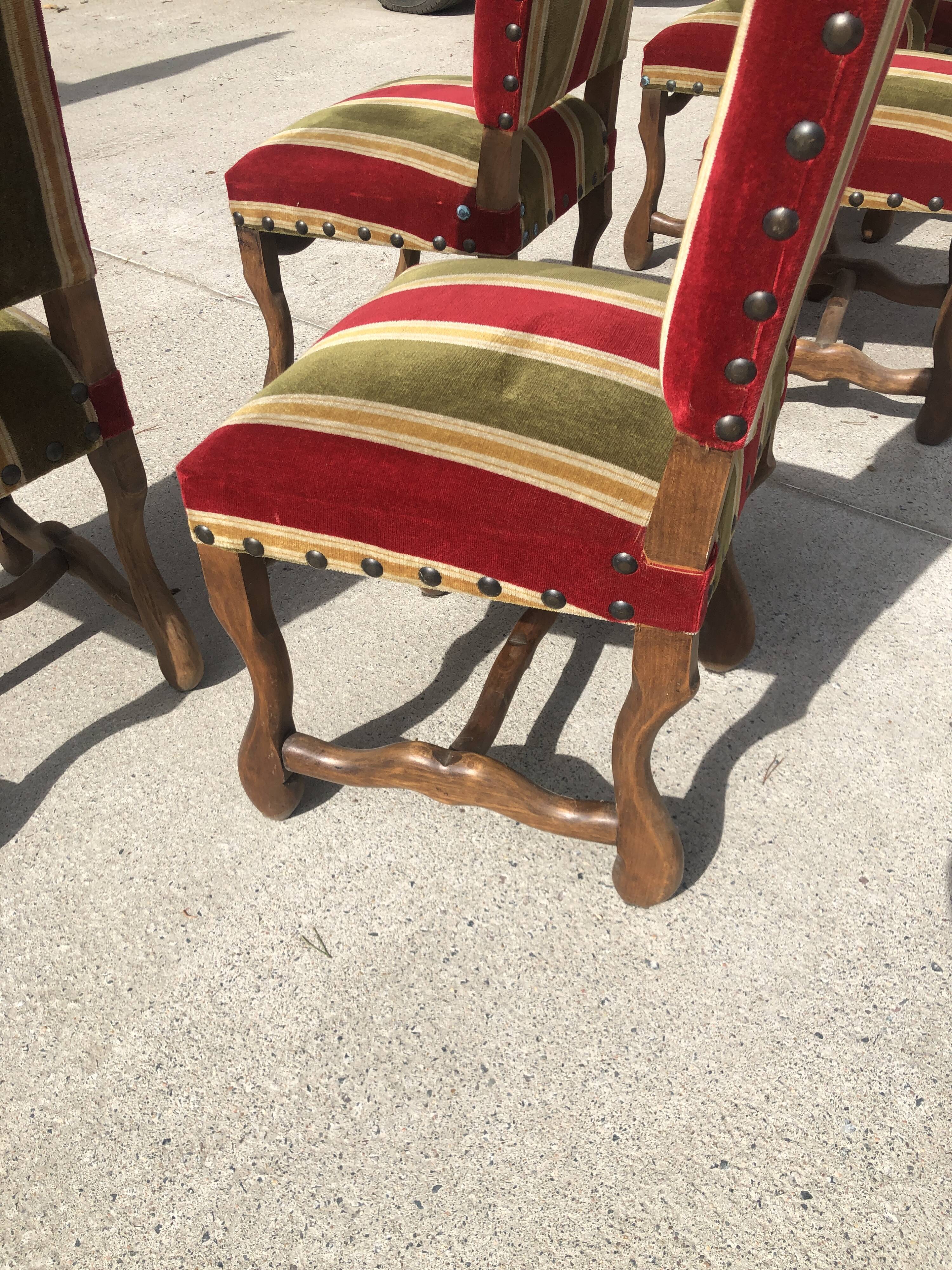 Lot de 6 chaises style Louis XIII