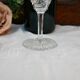 Two elegant crystal wine glasses