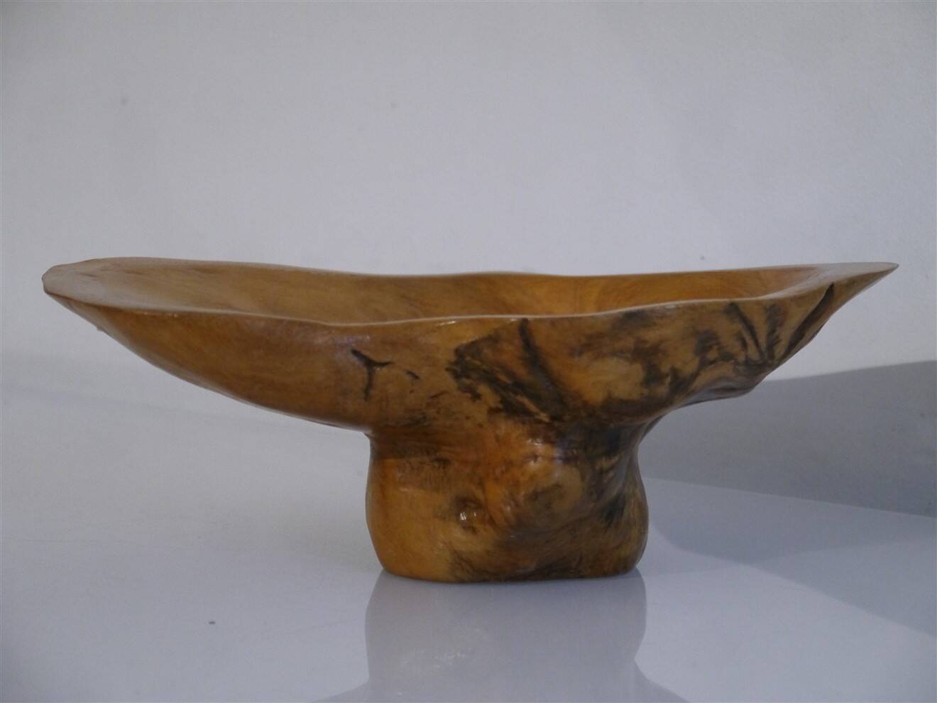 Vide poche monoxyle en bois 1970