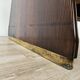 Art Deco executive desk in exotic wood, glass, and brass.
