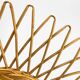 Rattan and woven wicker sun mirror from the 60s
