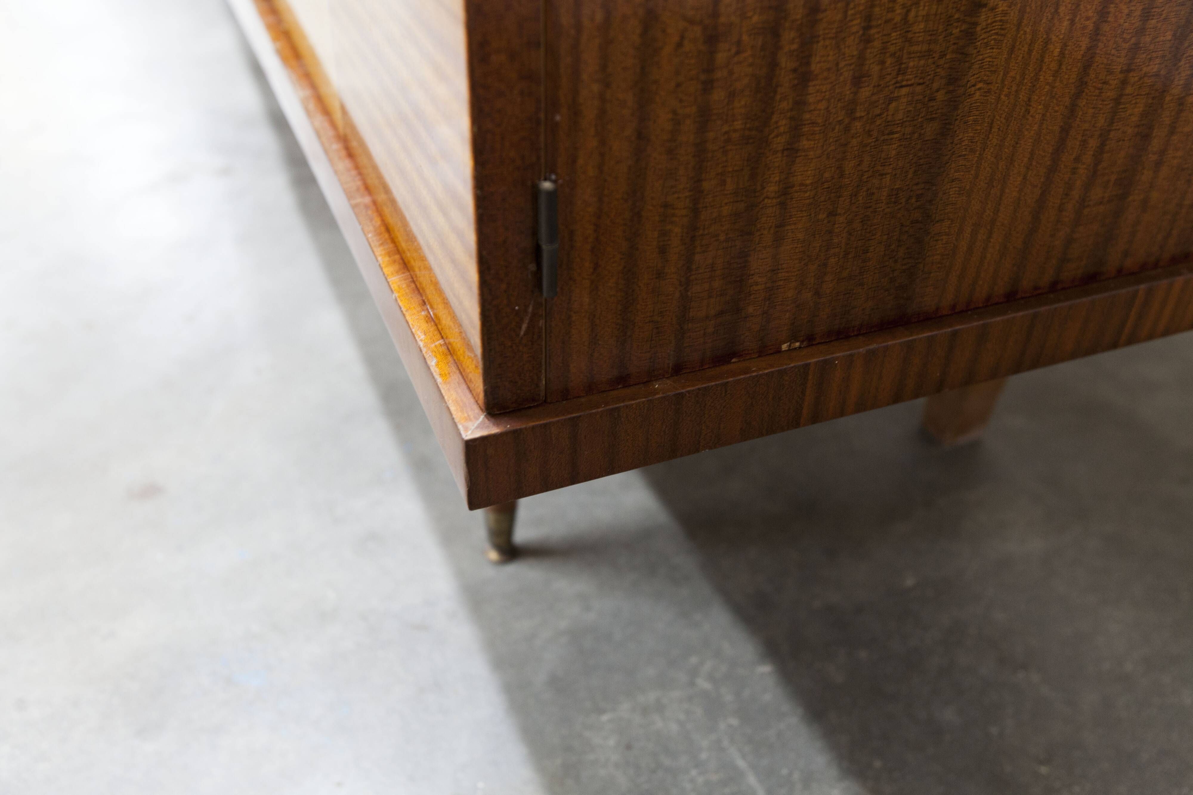 1960 Scandinavian wardrobe, atypical blond wood varnished, 4 doors 3